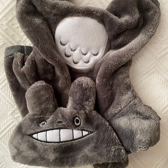 Pet Gray Fleece Warm Animal Hoodie - Picture 3 of 9